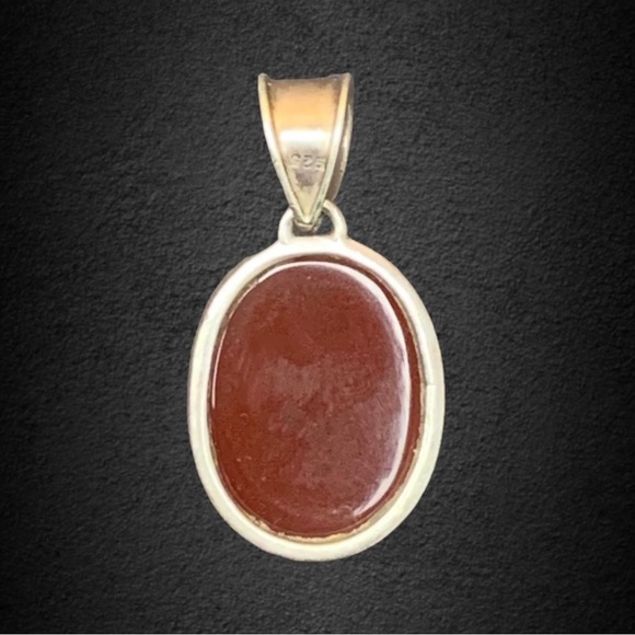 🌸Pendant🌸 Red Stone 925 Sterling SIlver - Picture 2 of 7